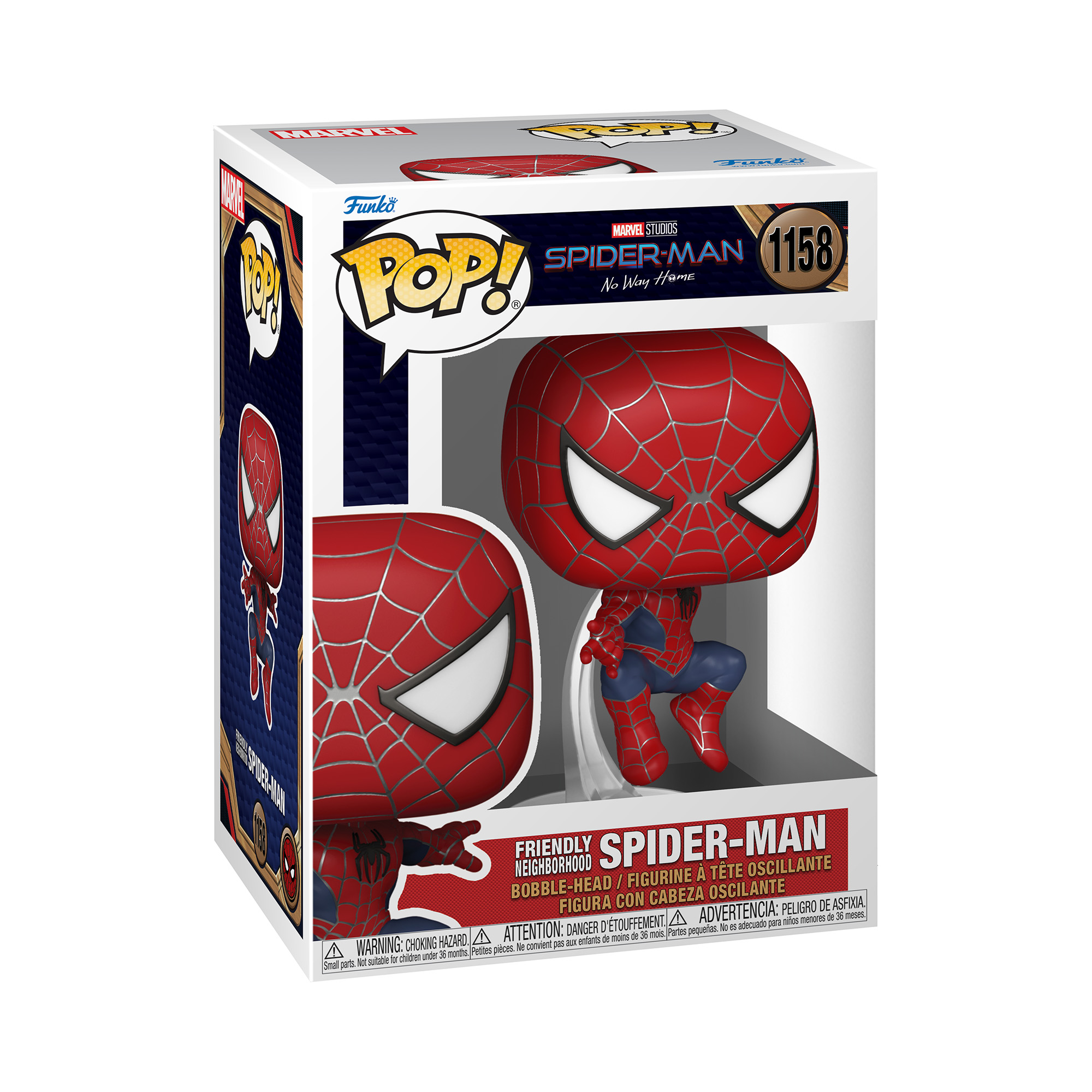 In-box look at Pop! Friendly Neighborhood Spider-Man from Spider-Man: No Way Home.